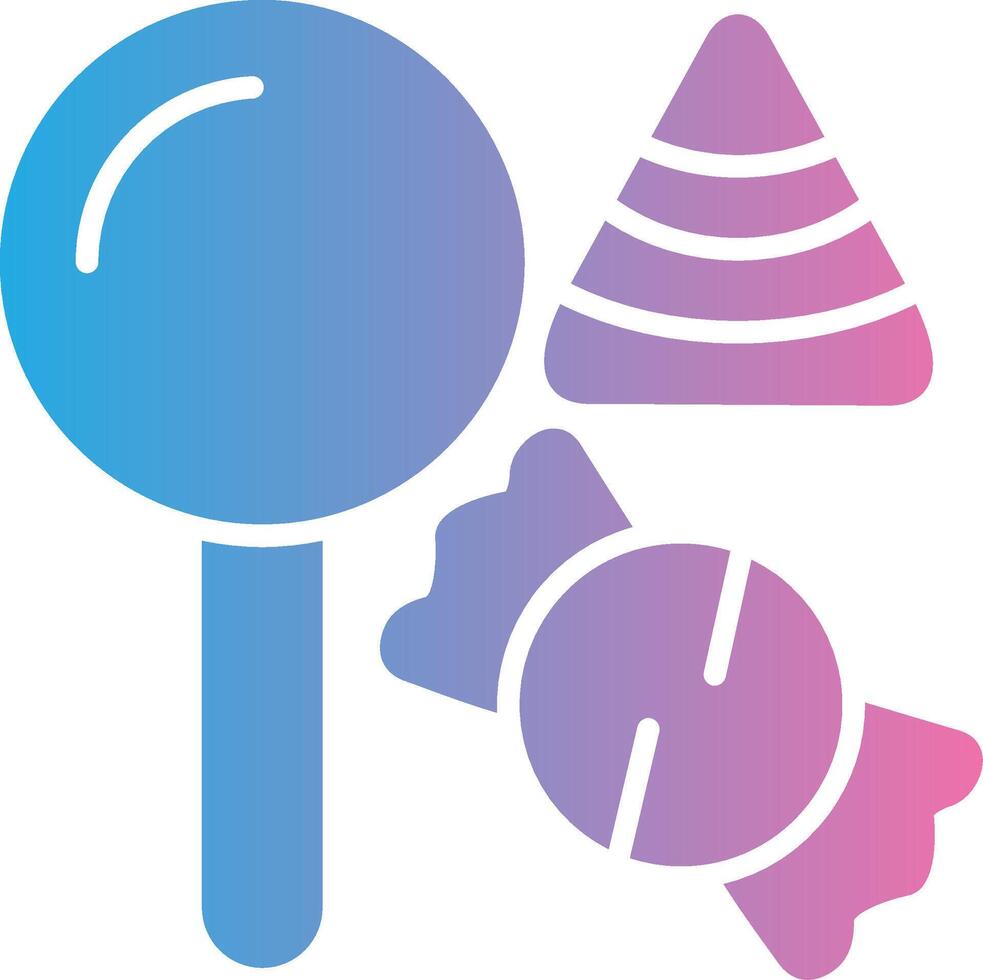 Halloween Candy Glyph Gradient Icon Design vector