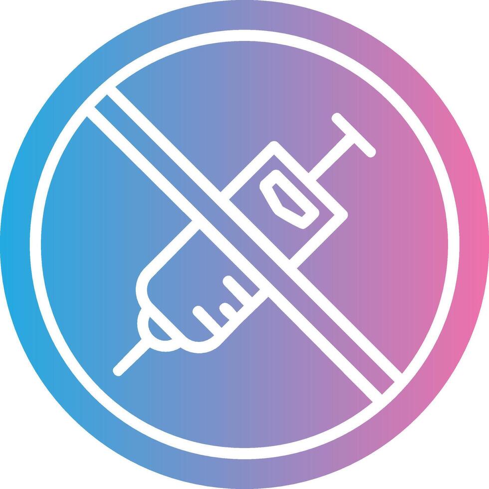 Prohibited Sign Glyph Gradient Icon Design vector