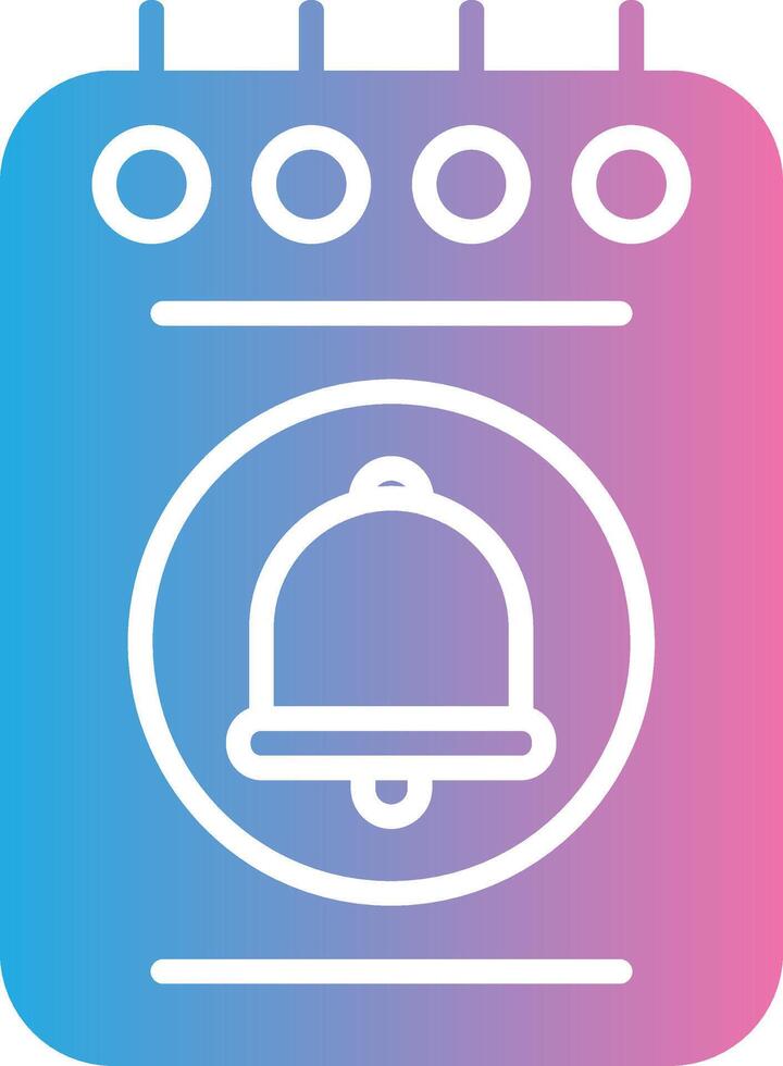 Notepad Glyph Gradient Icon Design vector