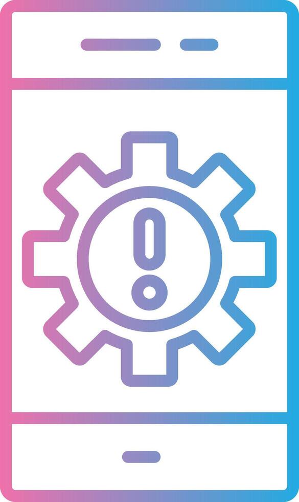 Warning Line Gradient Icon Design vector