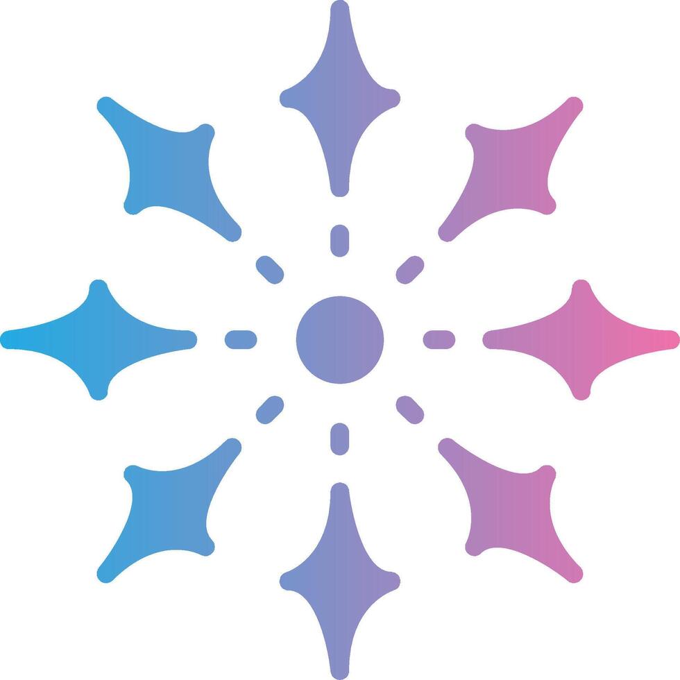 Firework Glyph Gradient Icon Design vector