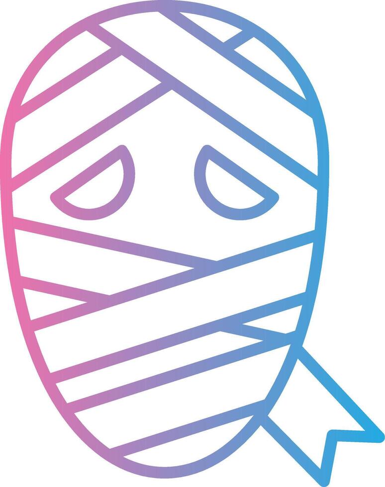 Mummy Line Gradient Icon Design vector