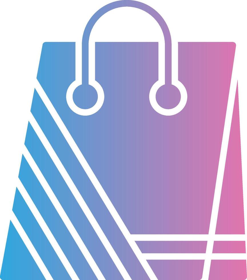 Shopping Bag Glyph Gradient Icon Design vector