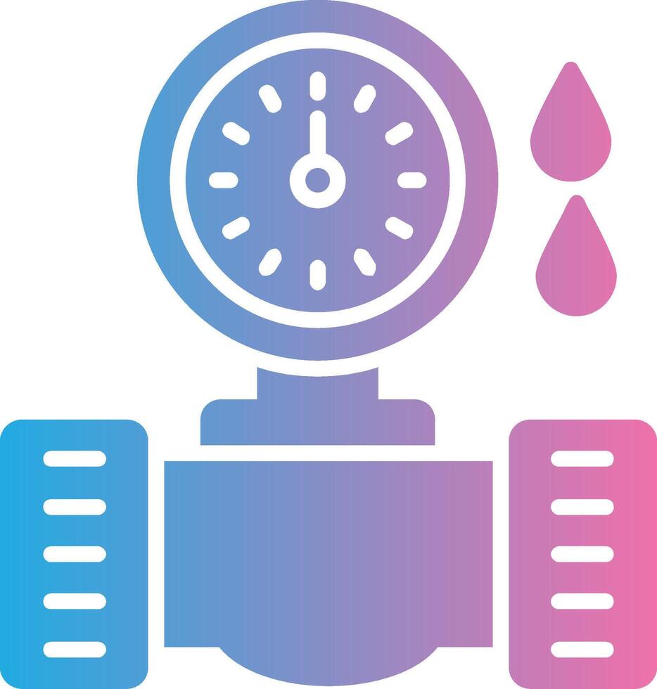 Water Meter Glyph Gradient Icon Design vector