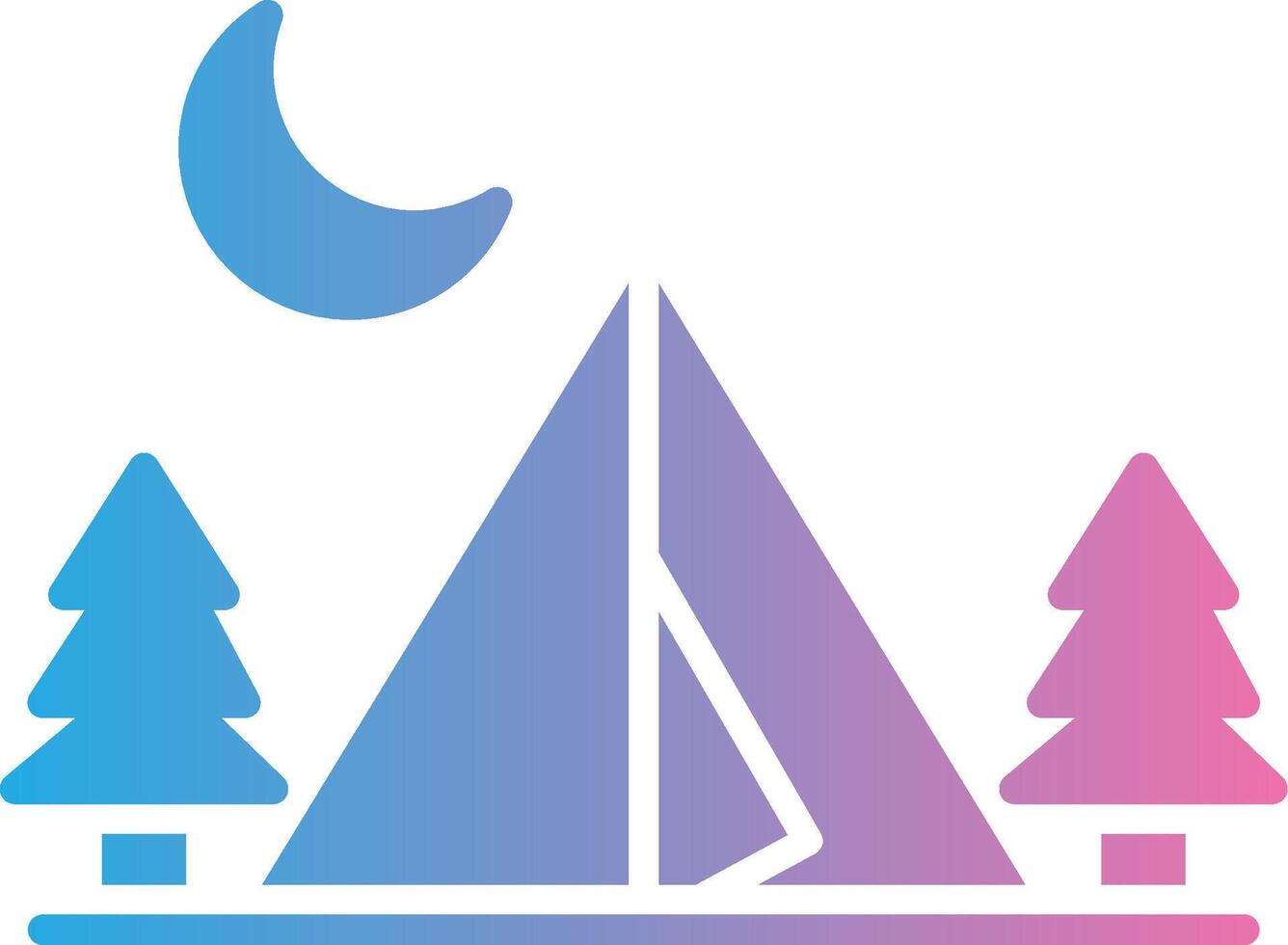 Camping Zone Glyph Gradient Icon Design vector