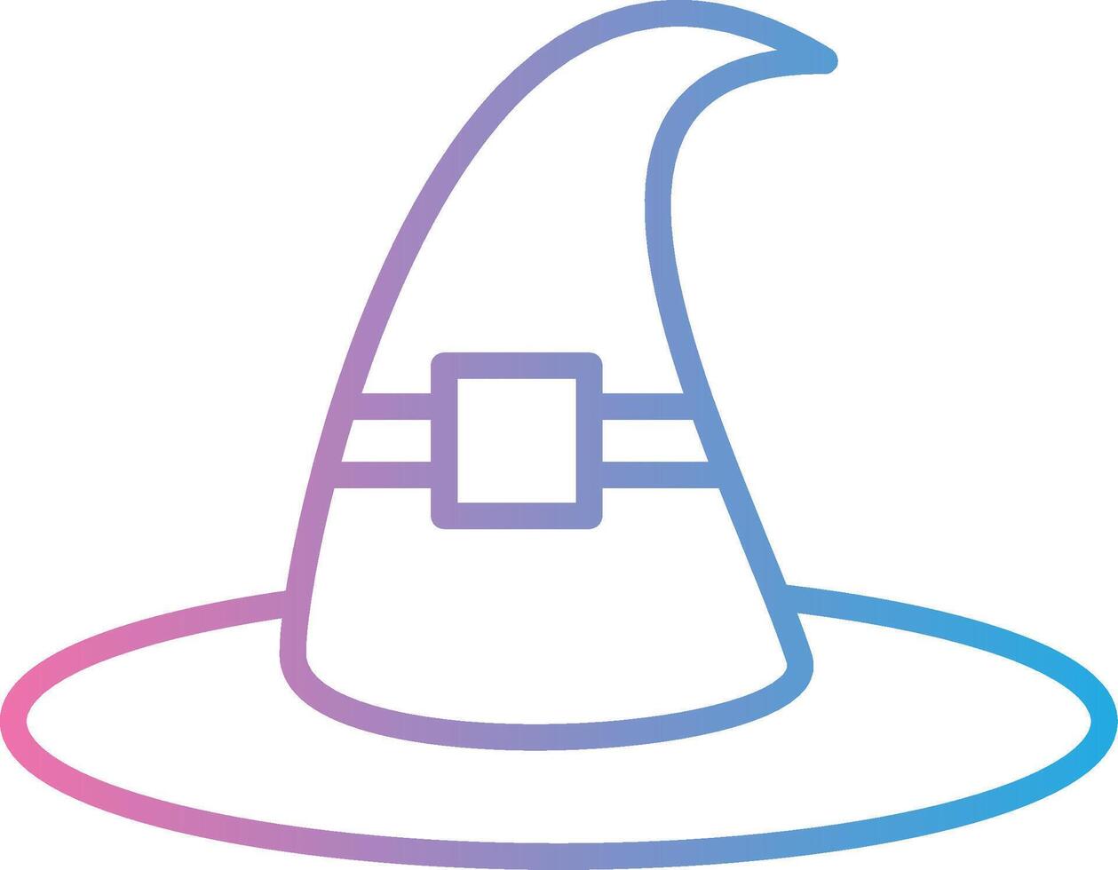 Witch Hat Line Gradient Icon Design vector