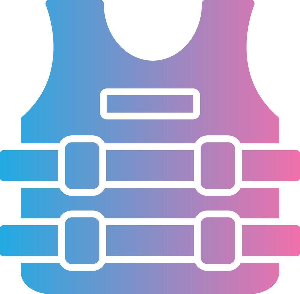 Bullet Proof Jacket Glyph Gradient Icon Design vector