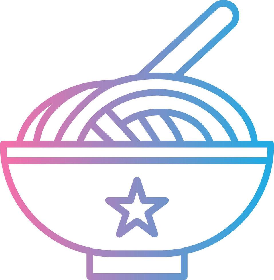 Spaghetti Line Gradient Icon Design vector