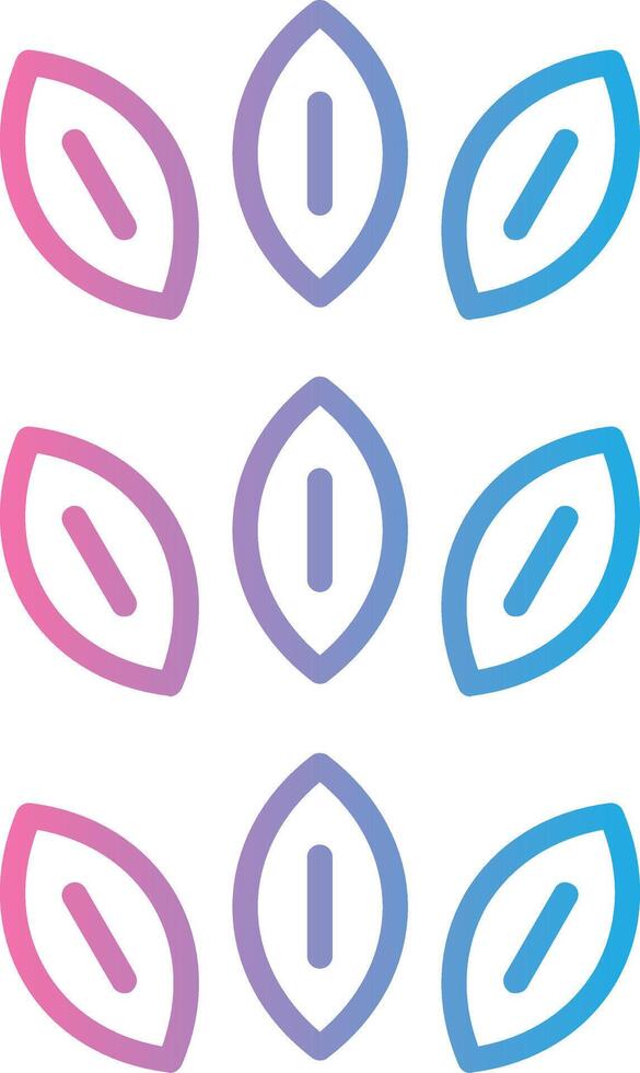 Sesame Line Gradient Icon Design vector