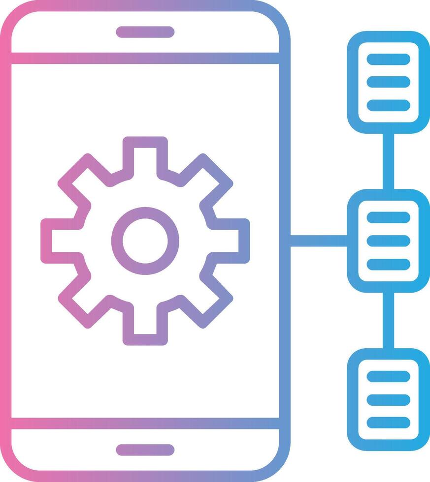 Task Line Gradient Icon Design vector