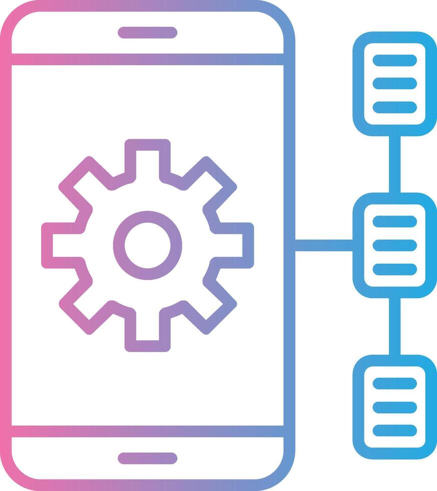 Task Line Gradient Icon Design vector