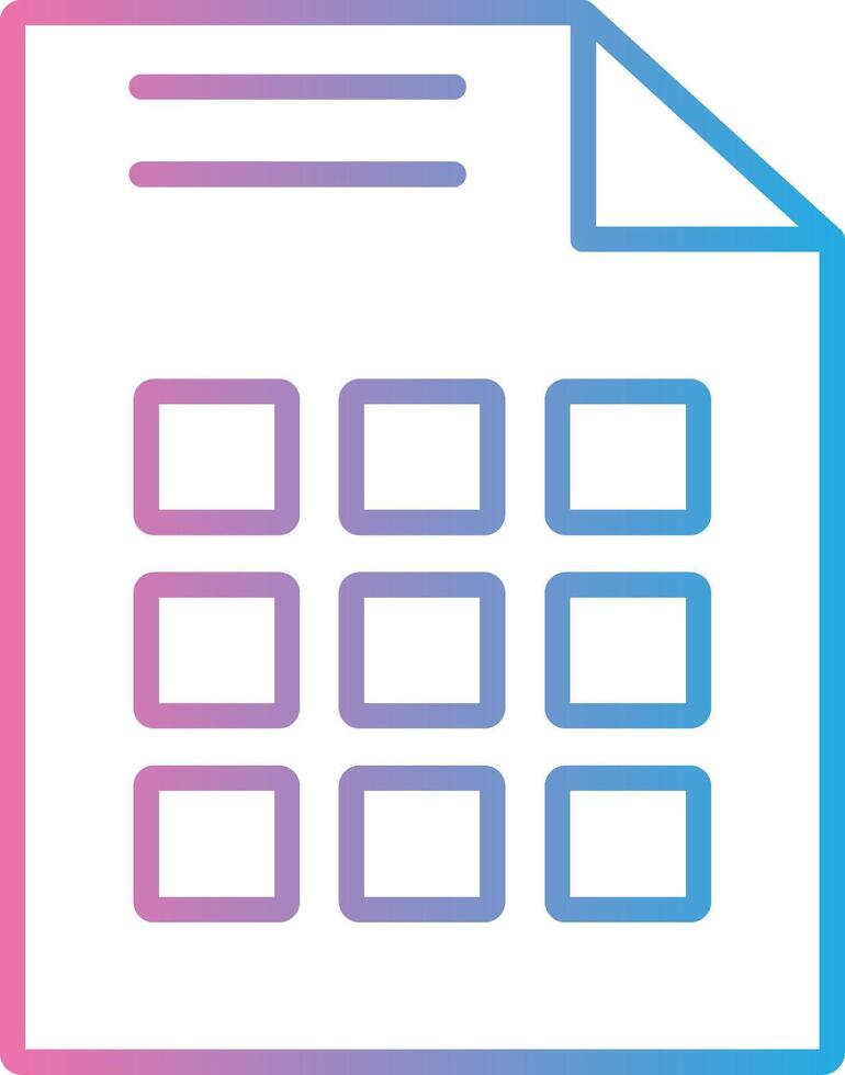 Grid Line Gradient Icon Design vector