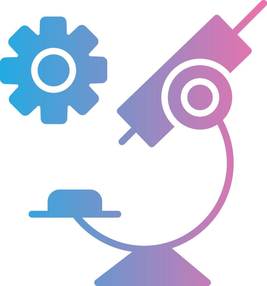 Microscope Glyph Gradient Icon Design vector