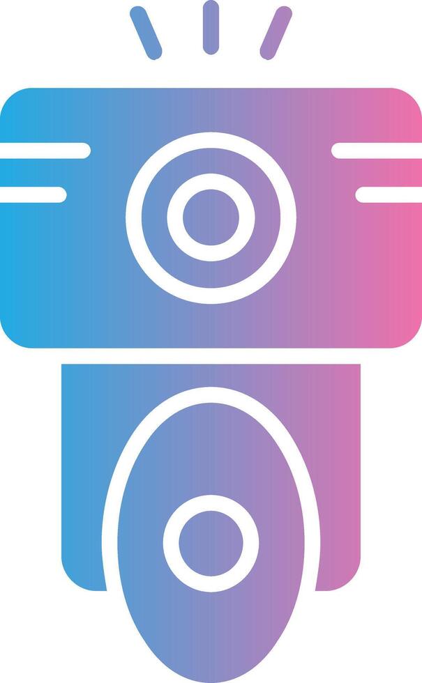 Camera Flash Glyph Gradient Icon Design vector
