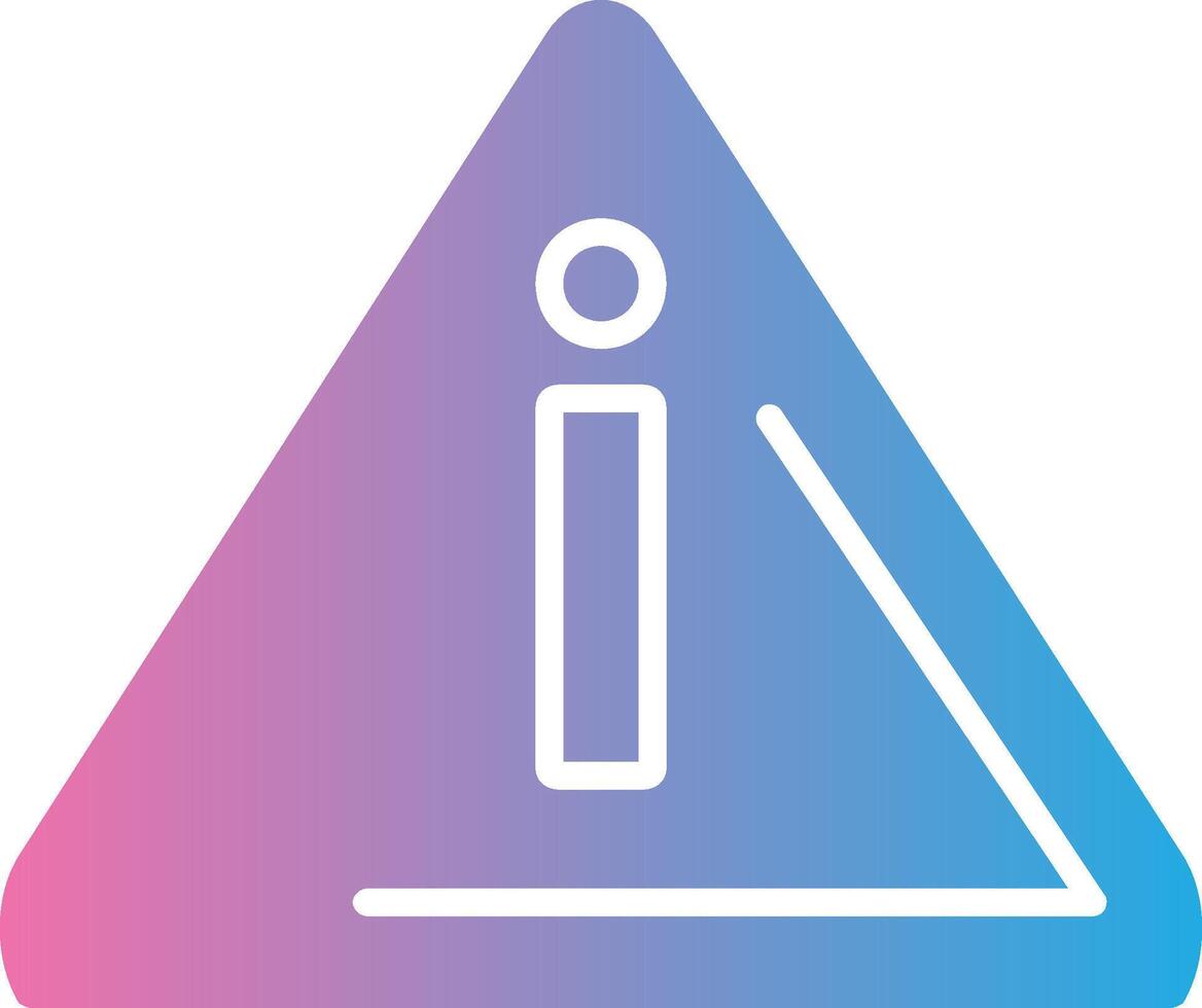 Alert Glyph Gradient Icon Design vector