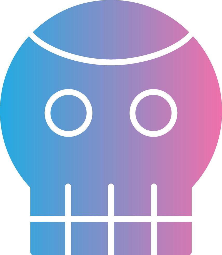 Skull Glyph Gradient Icon Design vector