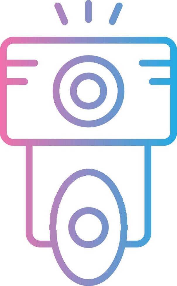 Camera Flash Line Gradient Icon Design vector