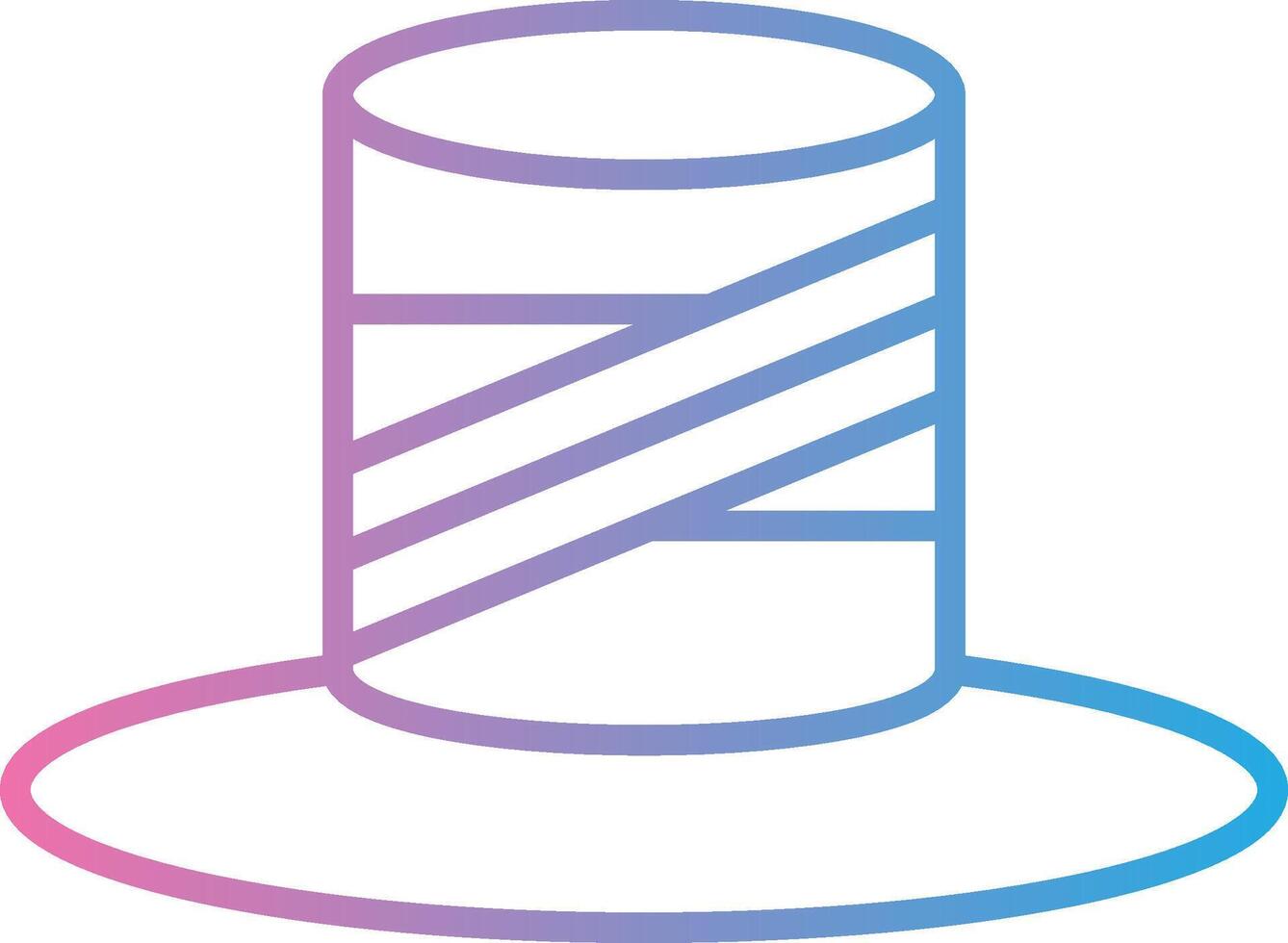 Top Hat Line Gradient Icon Design vector