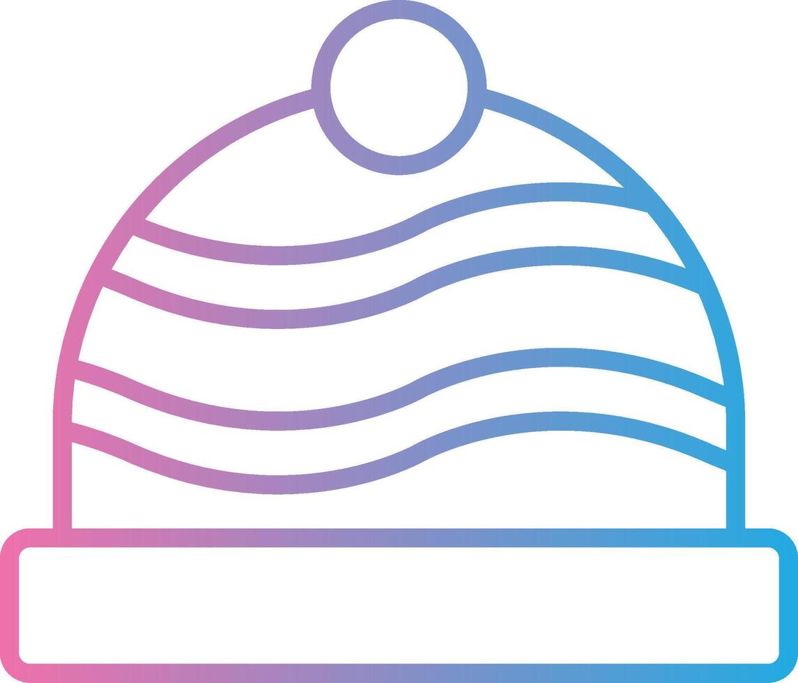 Winter Hat Line Gradient Icon Design vector