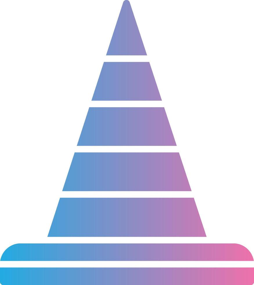 Traffic Cone Glyph Gradient Icon Design vector