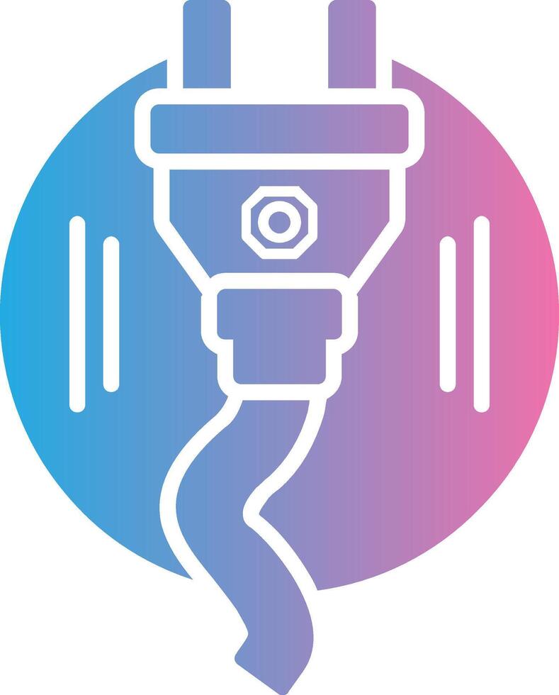 Plug-In Glyph Gradient Icon Design vector