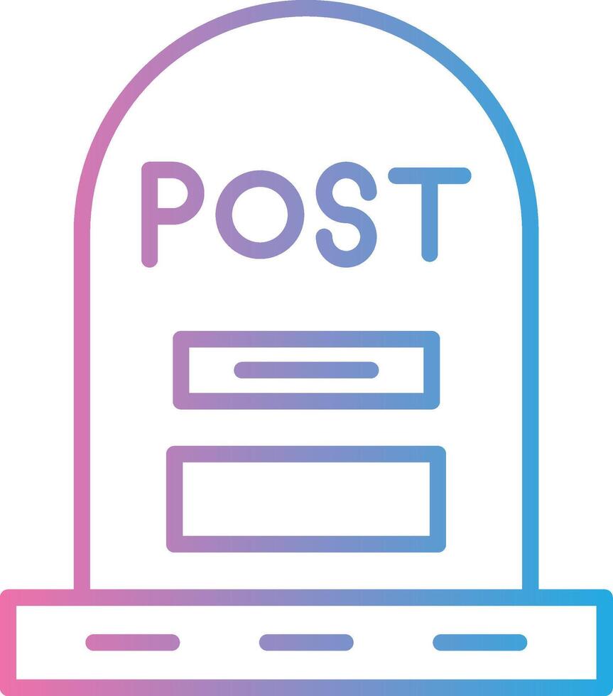 Post Line Gradient Icon Design vector