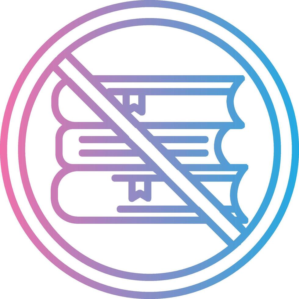 Prohibited Sign Line Gradient Icon Design vector