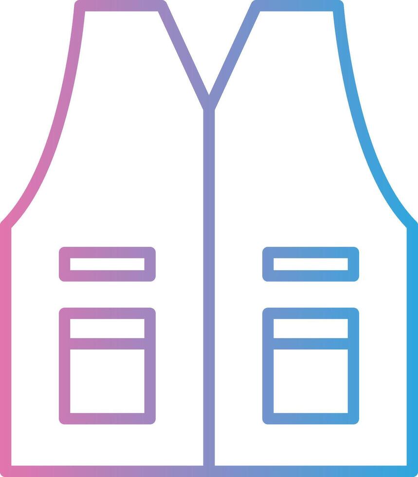 Sleeveless Line Gradient Icon Design vector