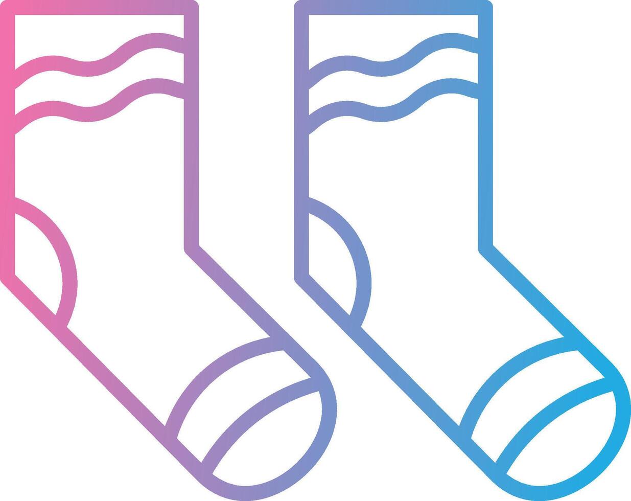 Socks Line Gradient Icon Design vector