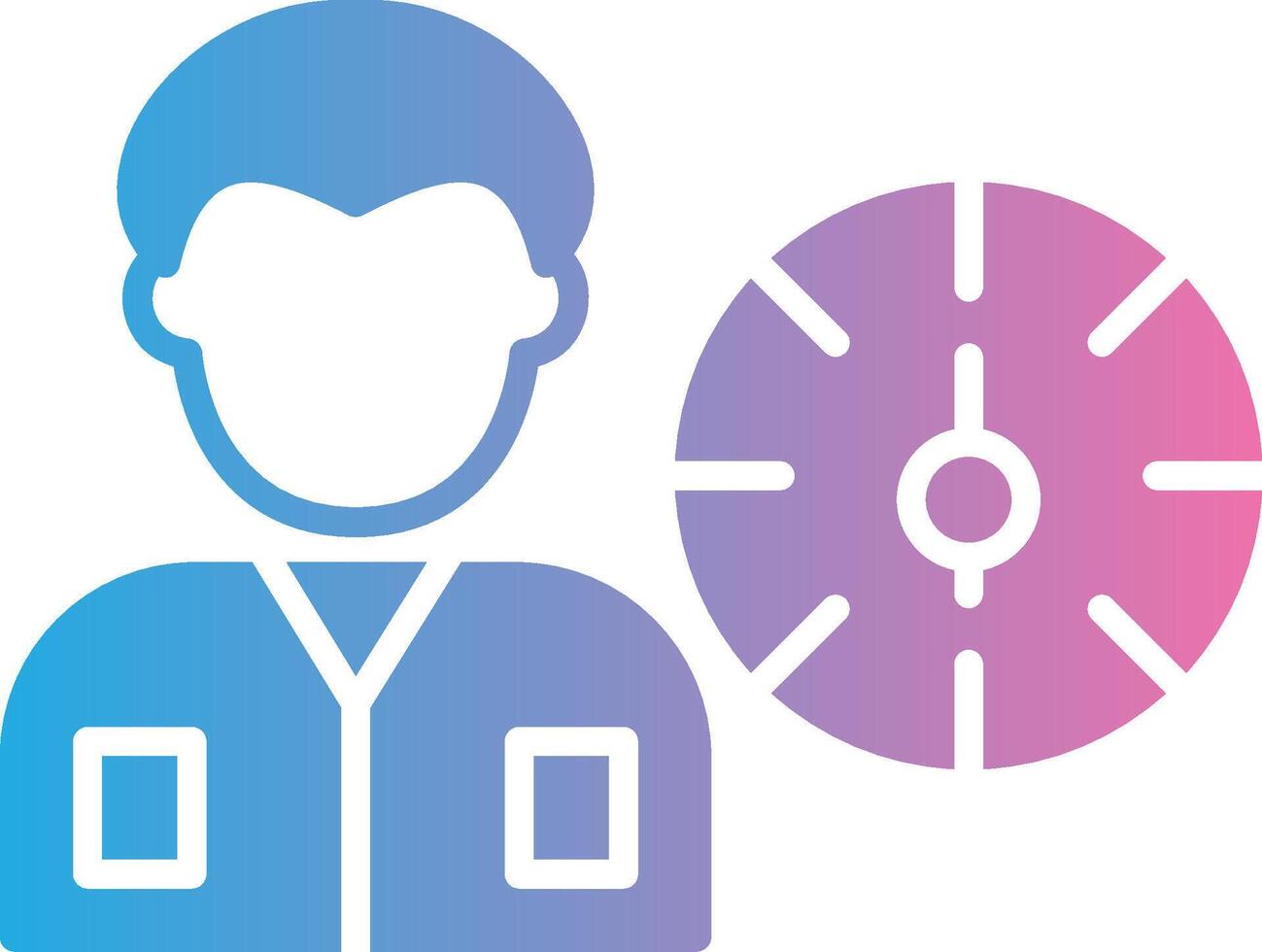 Working Hours Glyph Gradient Icon Design vector