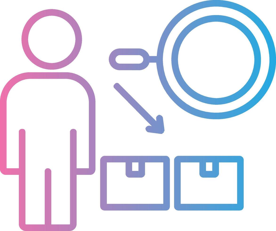 Product Supervision Line Gradient Icon Design vector