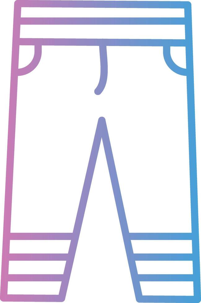 Pants Line Gradient Icon Design vector