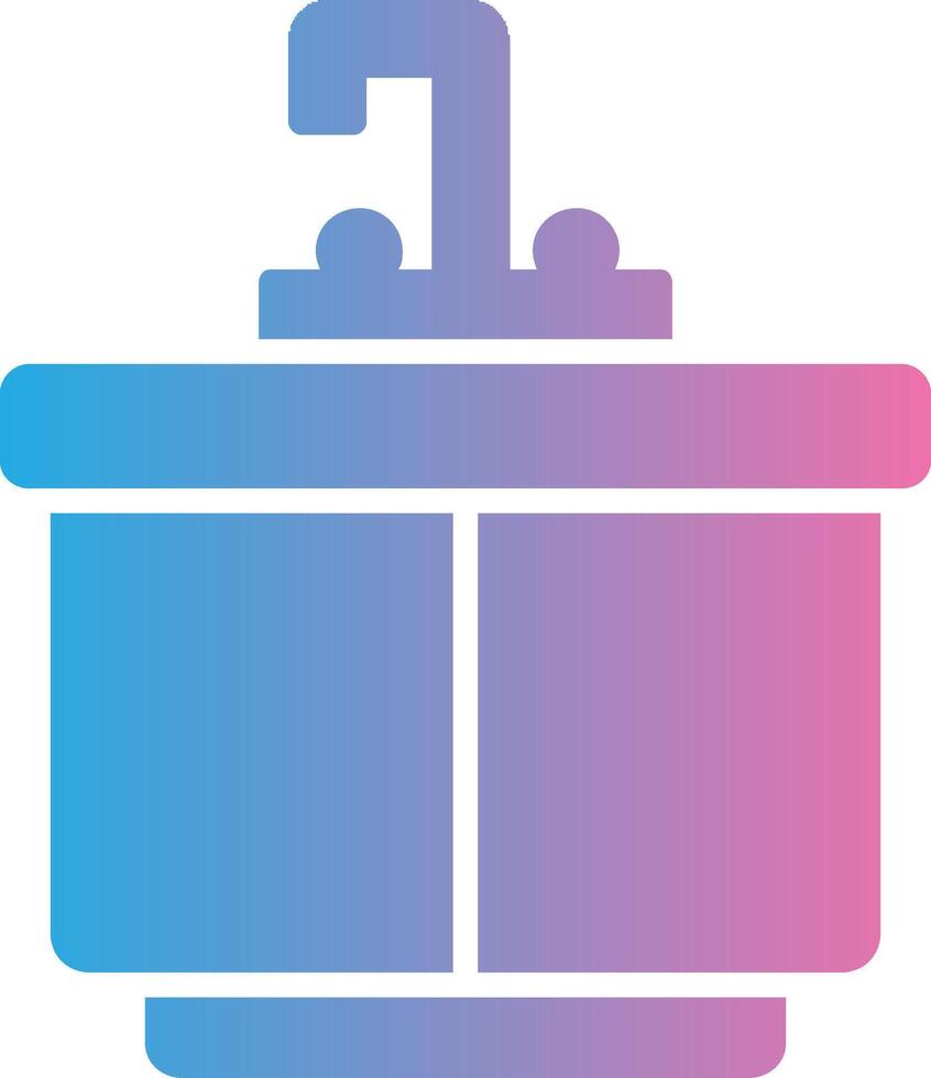 Kitchen Sink Glyph Gradient Icon Design vector