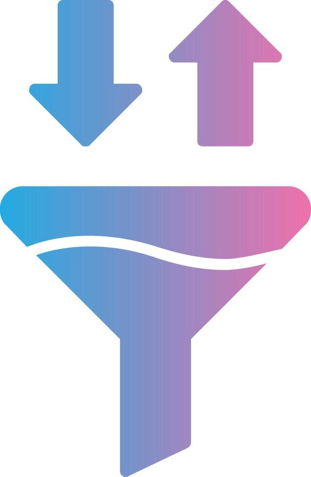 Funnel Glyph Gradient Icon Design vector