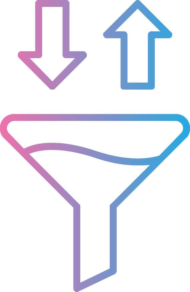 Funnel Line Gradient Icon Design vector