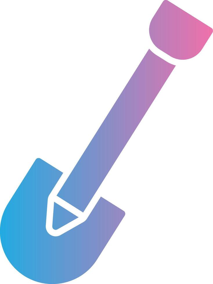 Shovel Glyph Gradient Icon Design vector