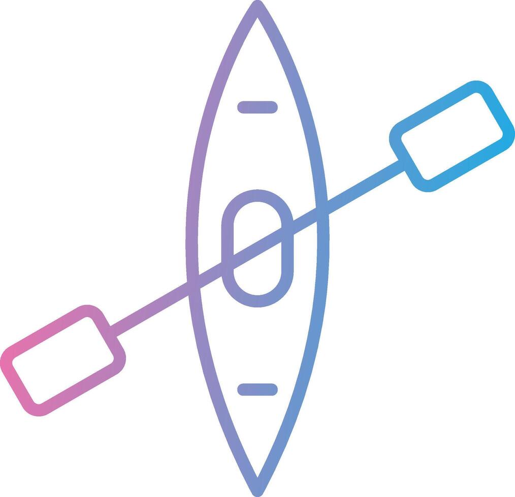 Canoe Line Gradient Icon Design vector
