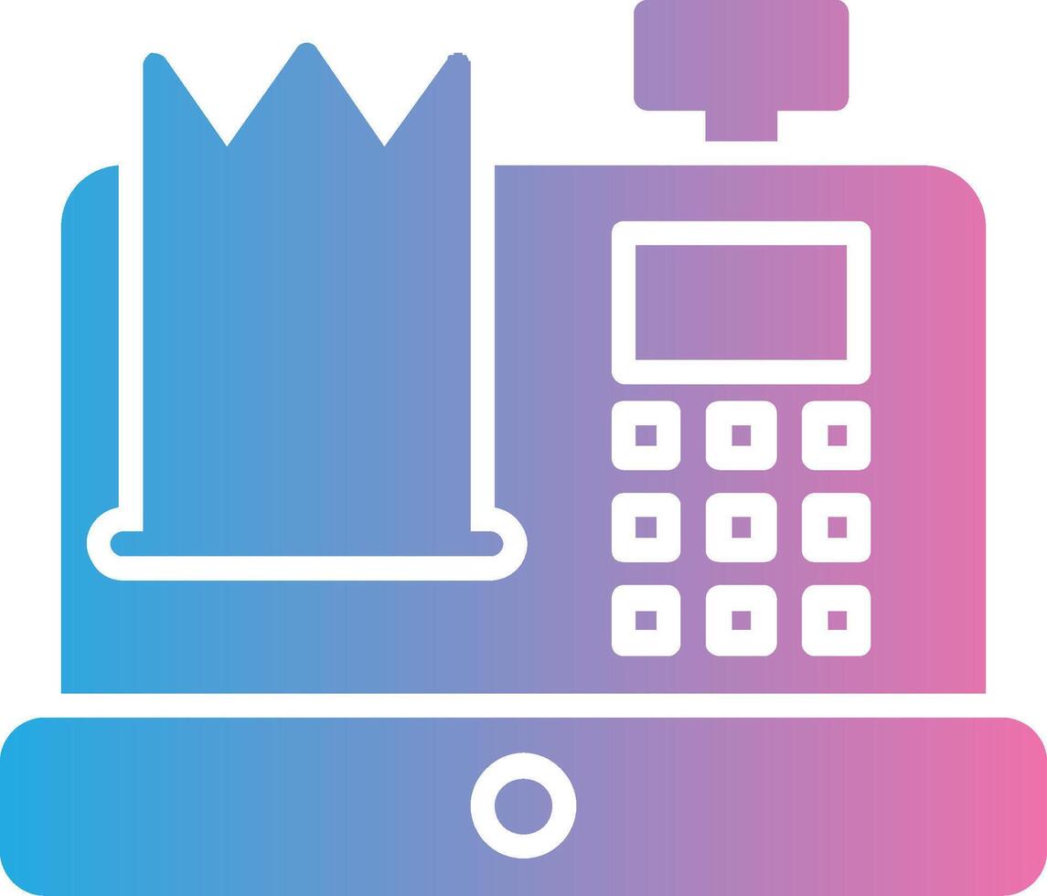 Cash Register Glyph Gradient Icon Design vector