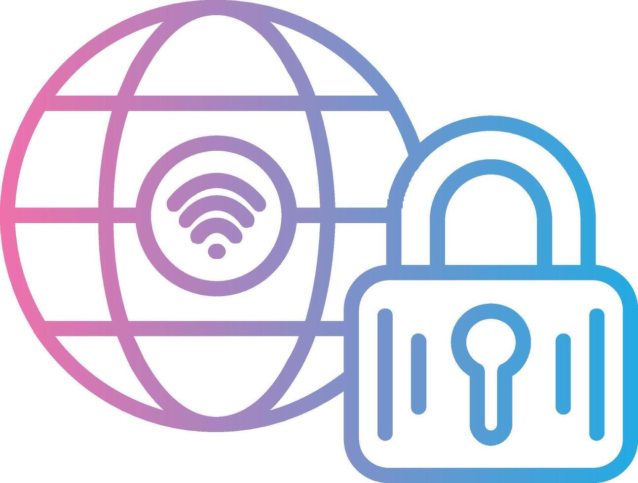 Internet Line Gradient Icon Design vector