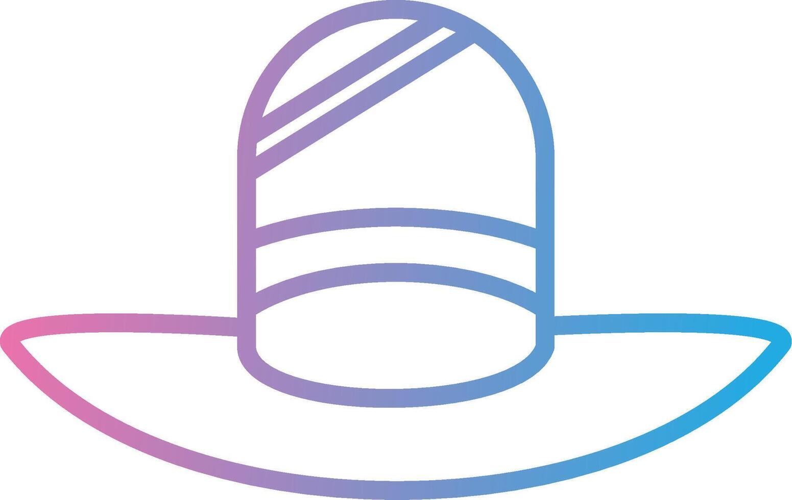 sombrero línea degradado icono diseño vector