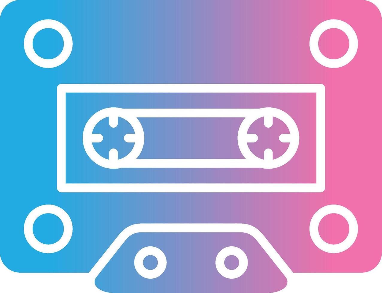 Cassette Glyph Gradient Icon Design vector