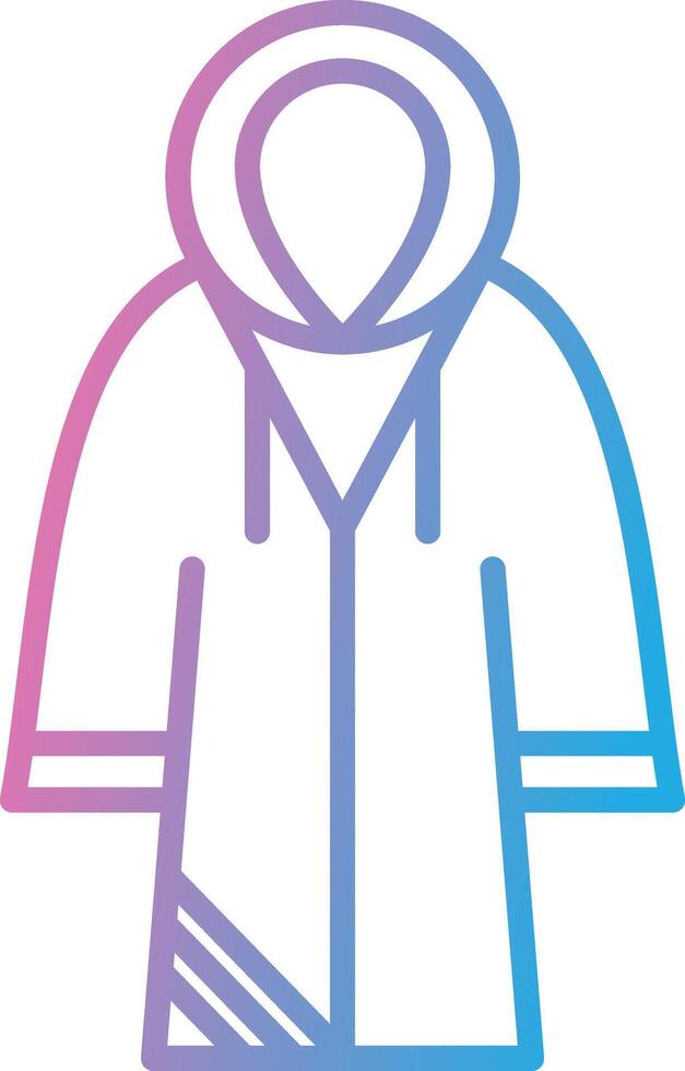 Raincoat Line Gradient Icon Design vector