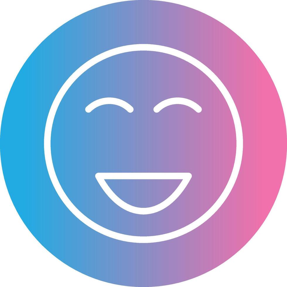 Happy Glyph Gradient Icon Design vector