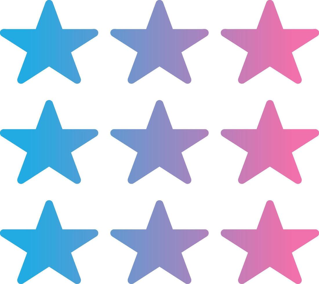 Stars Glyph Gradient Icon Design vector