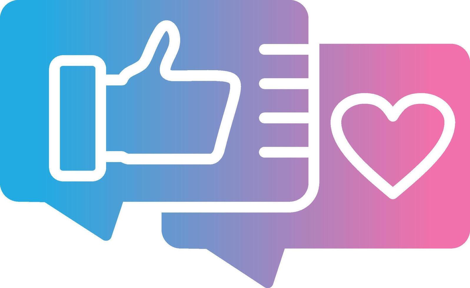 Reaction Glyph Gradient Icon Design vector
