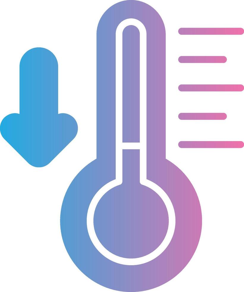 Thermometer Glyph Gradient Icon Design vector