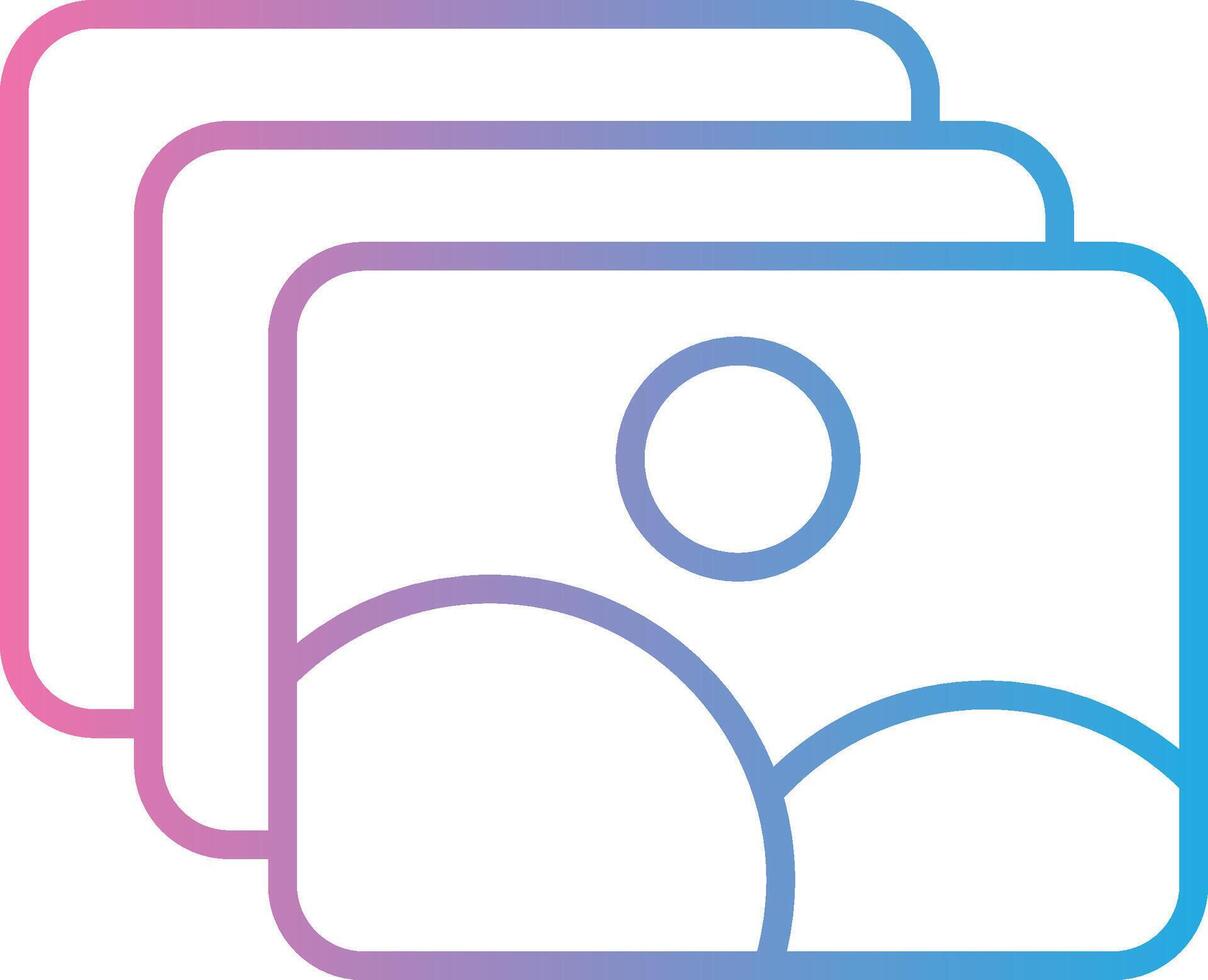 Gallery Line Gradient Icon Design vector