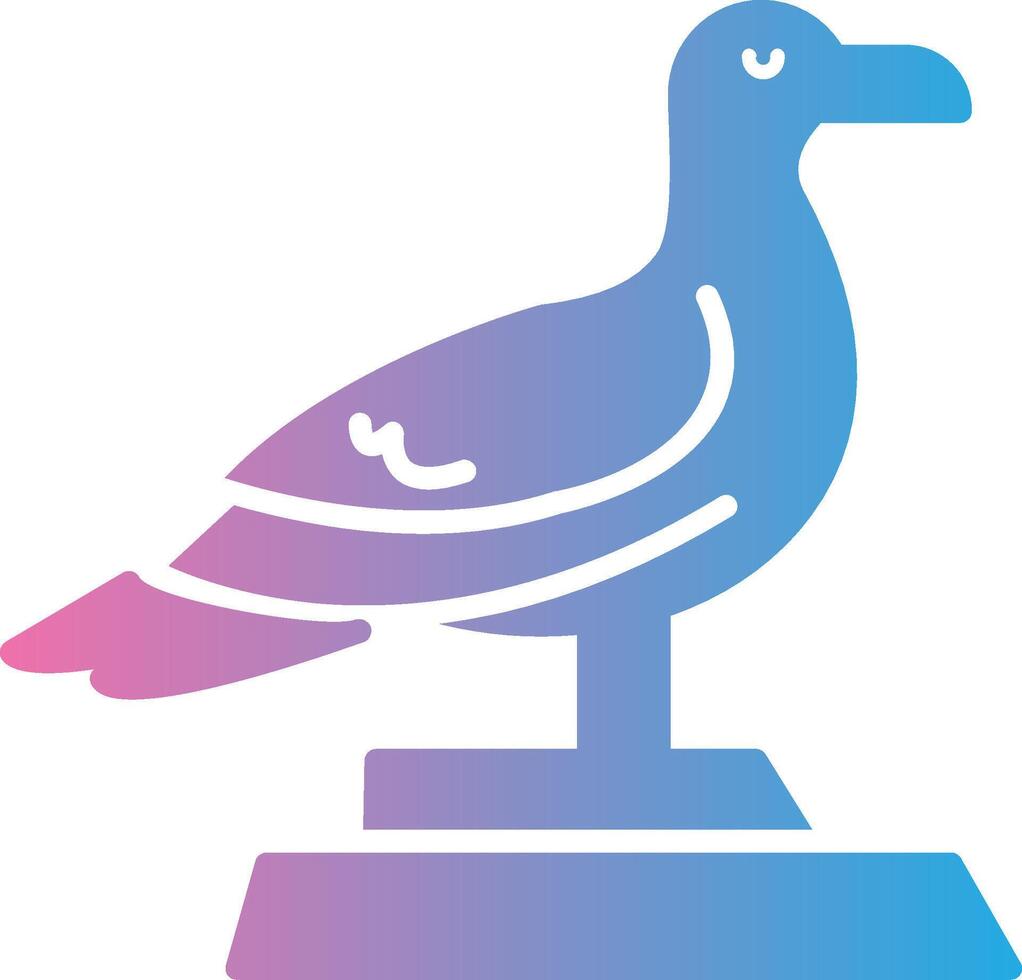 Seagull Glyph Gradient Icon Design vector