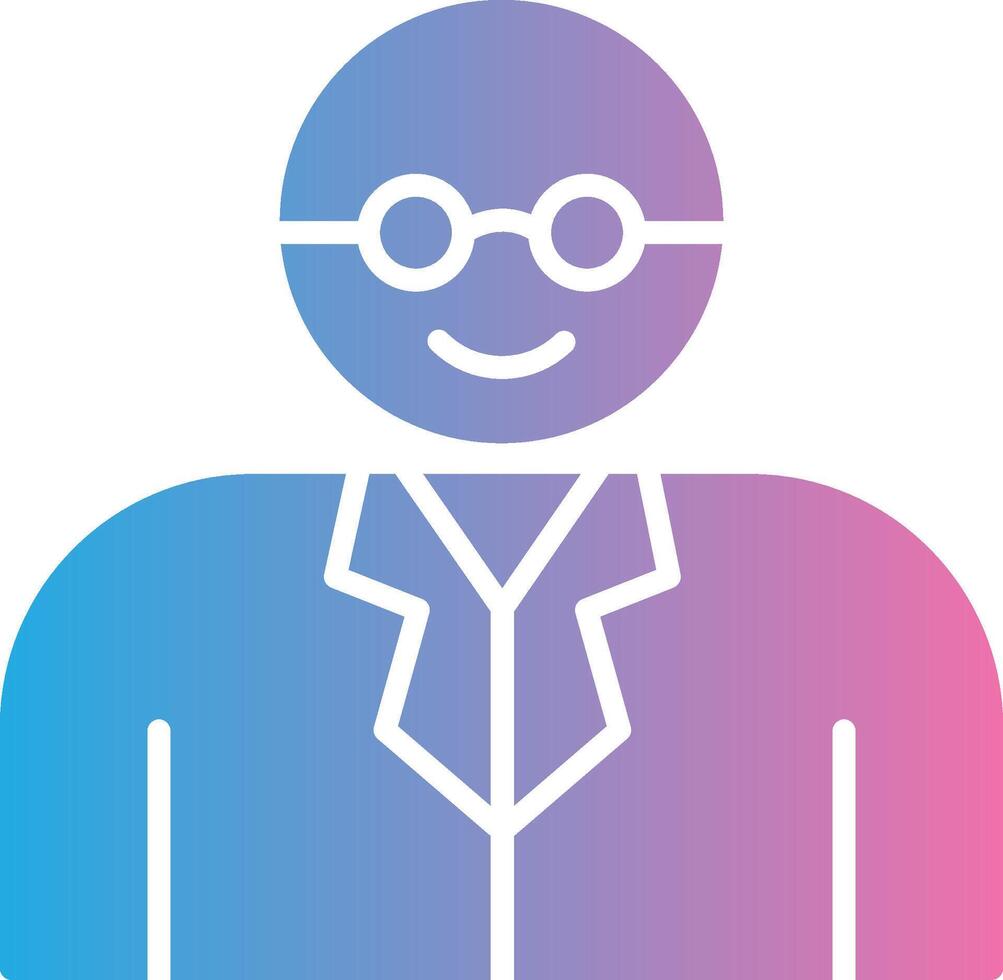 Professor Glyph Gradient Icon Design vector