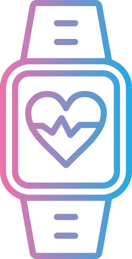 Heart Rate Monitor Line Gradient Icon Design vector